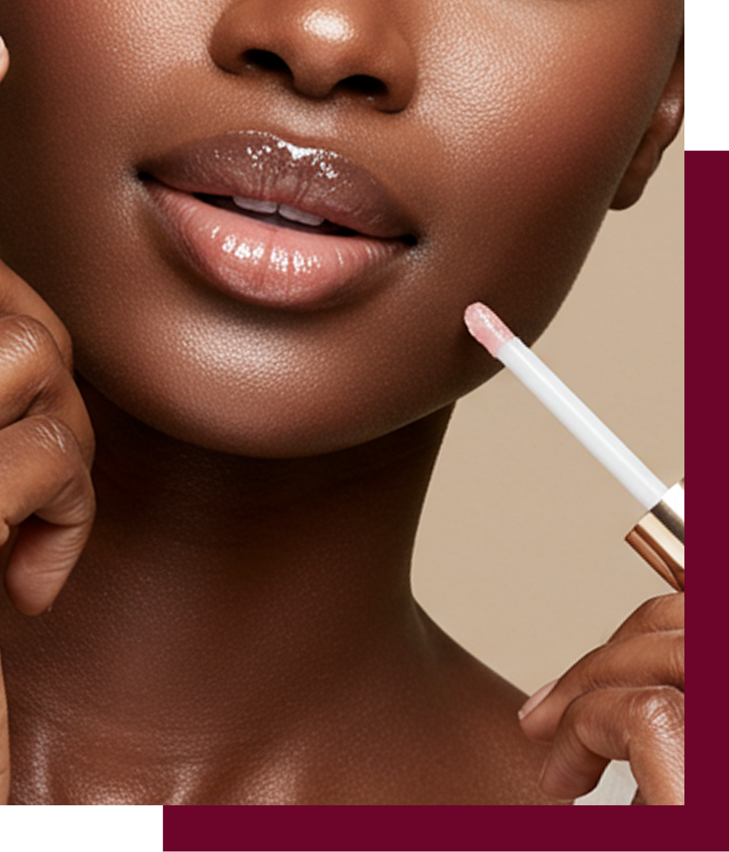 Beauty product showcase
